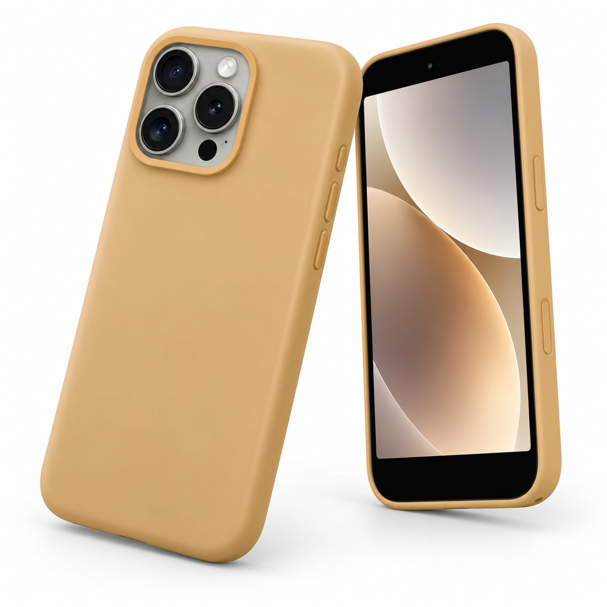 Premium Liquid Silicone Case for Apple iPhone 15 Pro Max - Brown - alternate product view