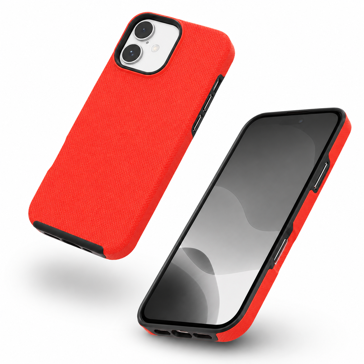 Dotted Protective Case for Apple iPhone 16 – Red