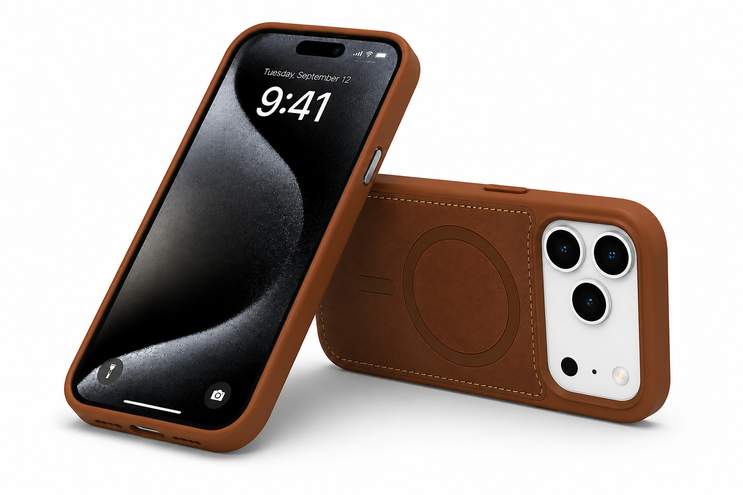Impact Resistant iPhone 17 Pro Max Brown Protective Smartphone Case