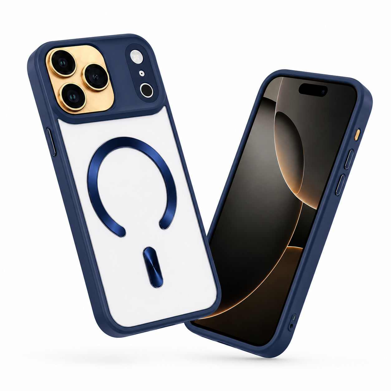 Premium Navy Blue Protective Smartphone Case for Apple iPhone 17 Pro