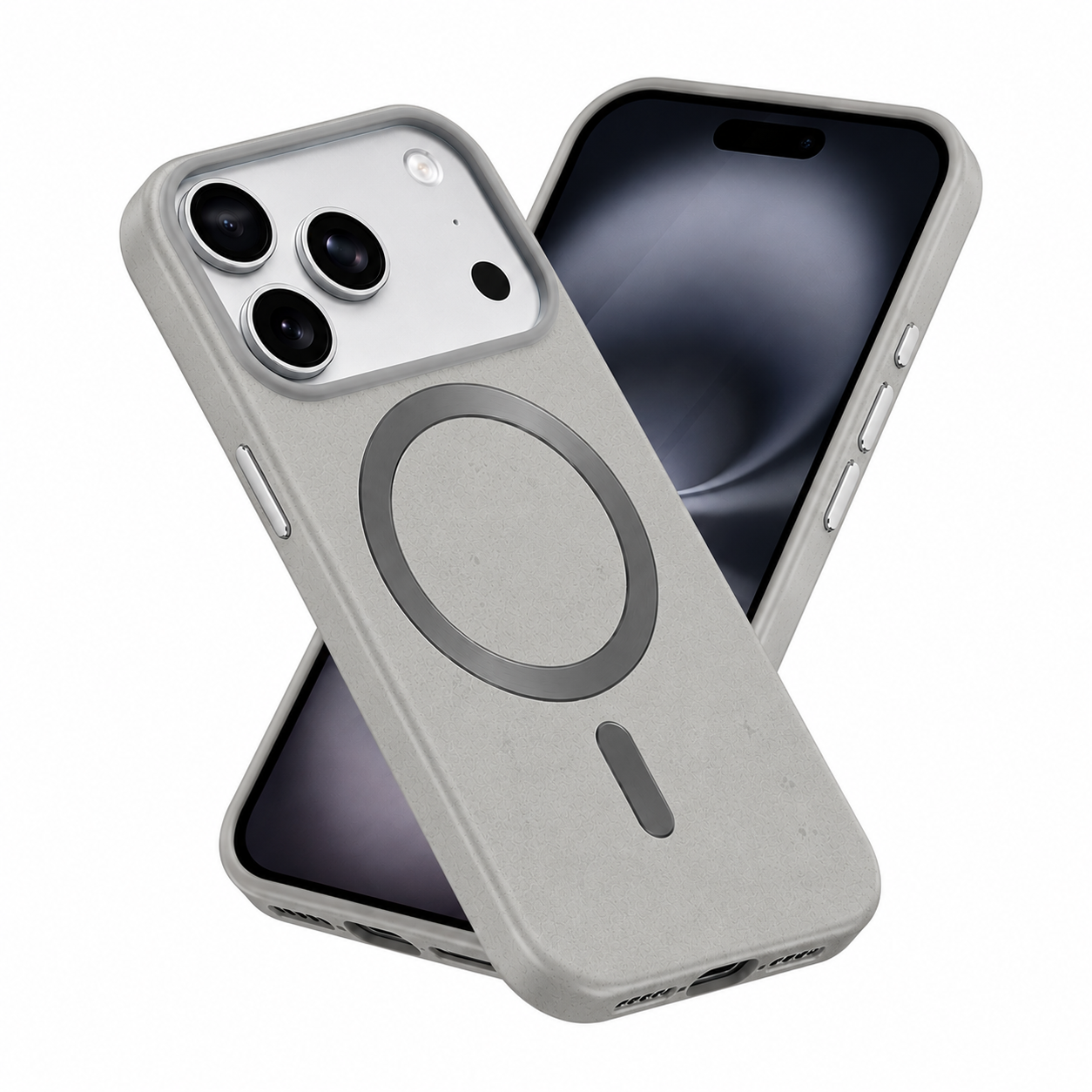 Premium Grey Plush Protective Smartphone Case for Apple iPhone 17 Pro