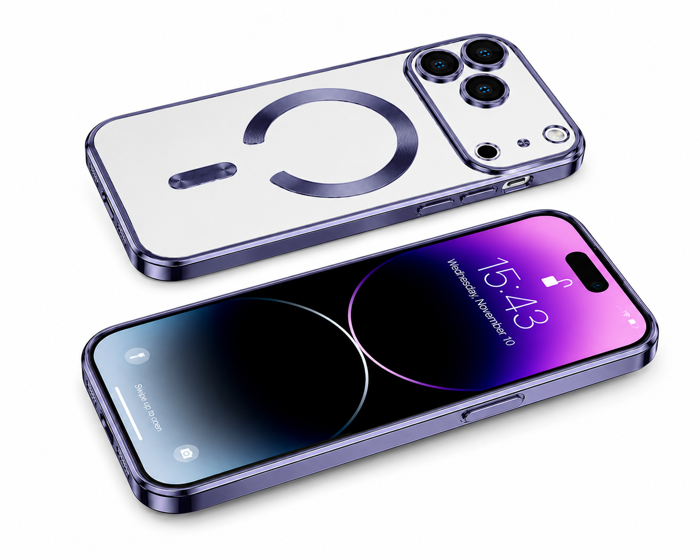 Midnight Blue iPhone 17 Pro Max Case, Durable Mobile Cover, Wireless Charging Compatible Case