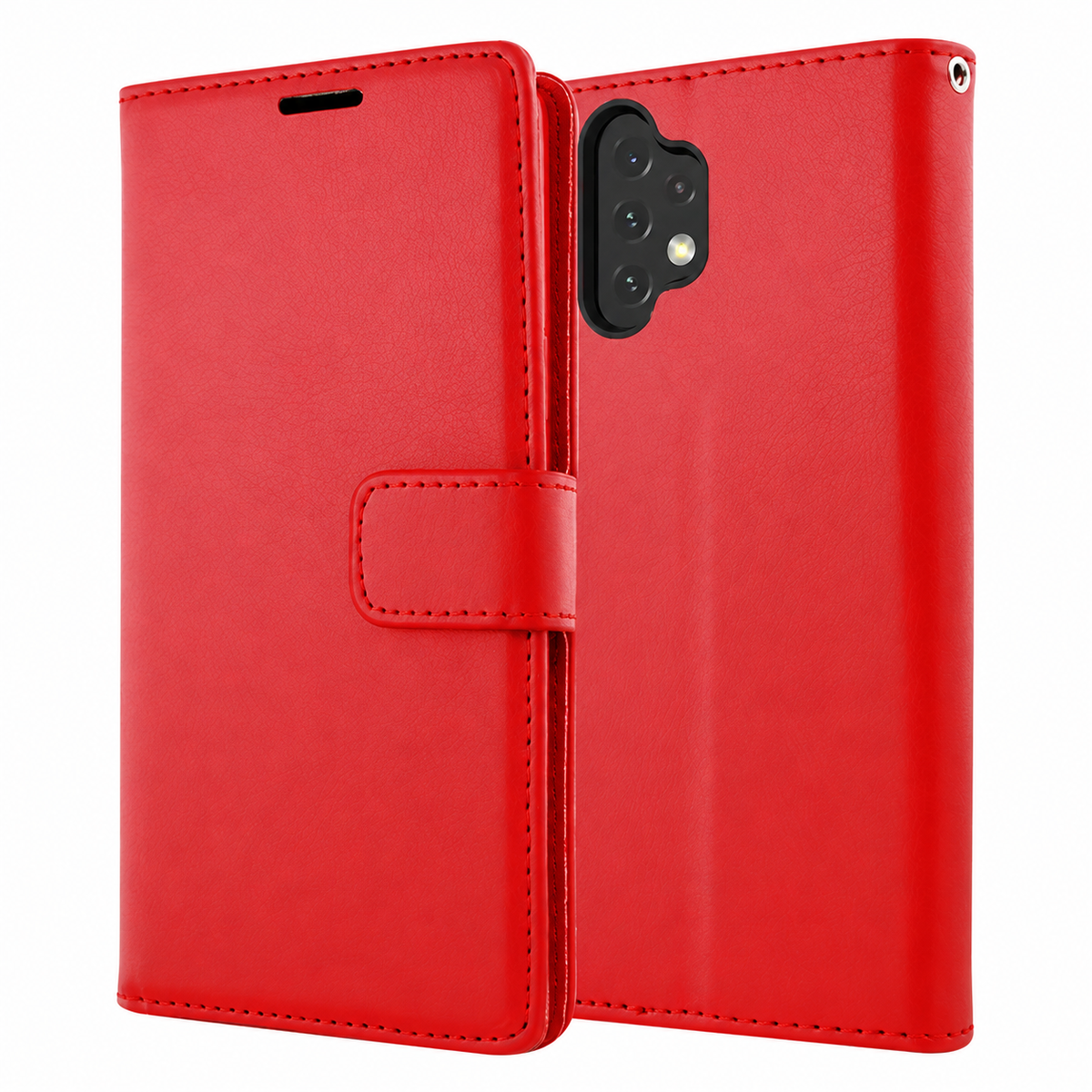 Photo ID Wallet for Samsung Galaxy A32 5G - Red