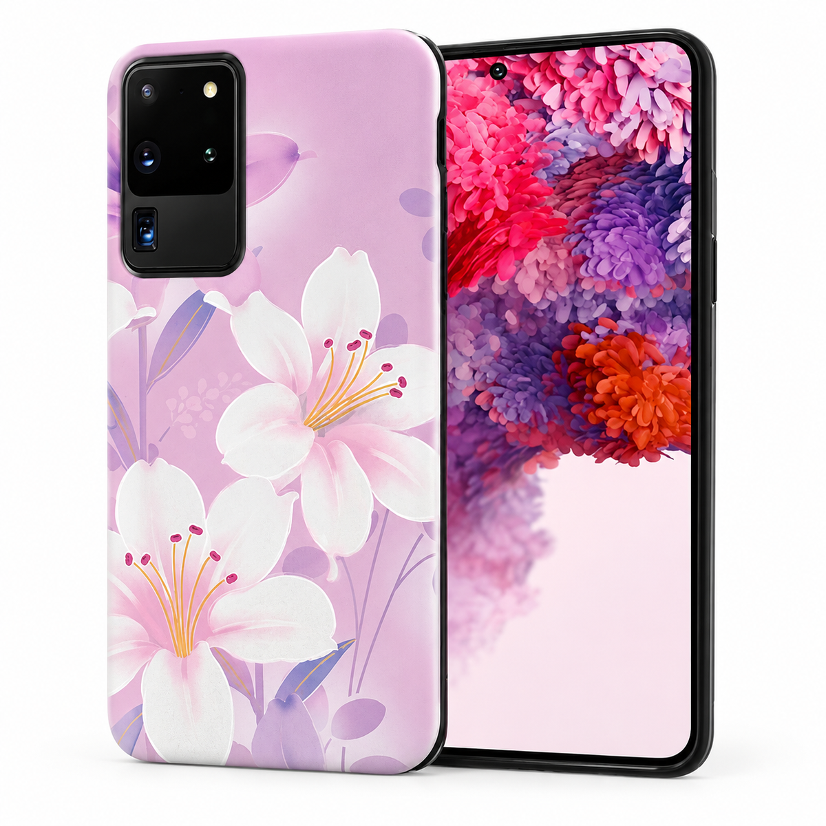 Design Case for Samsung Galaxy S20 Plus - Light Purple Flower