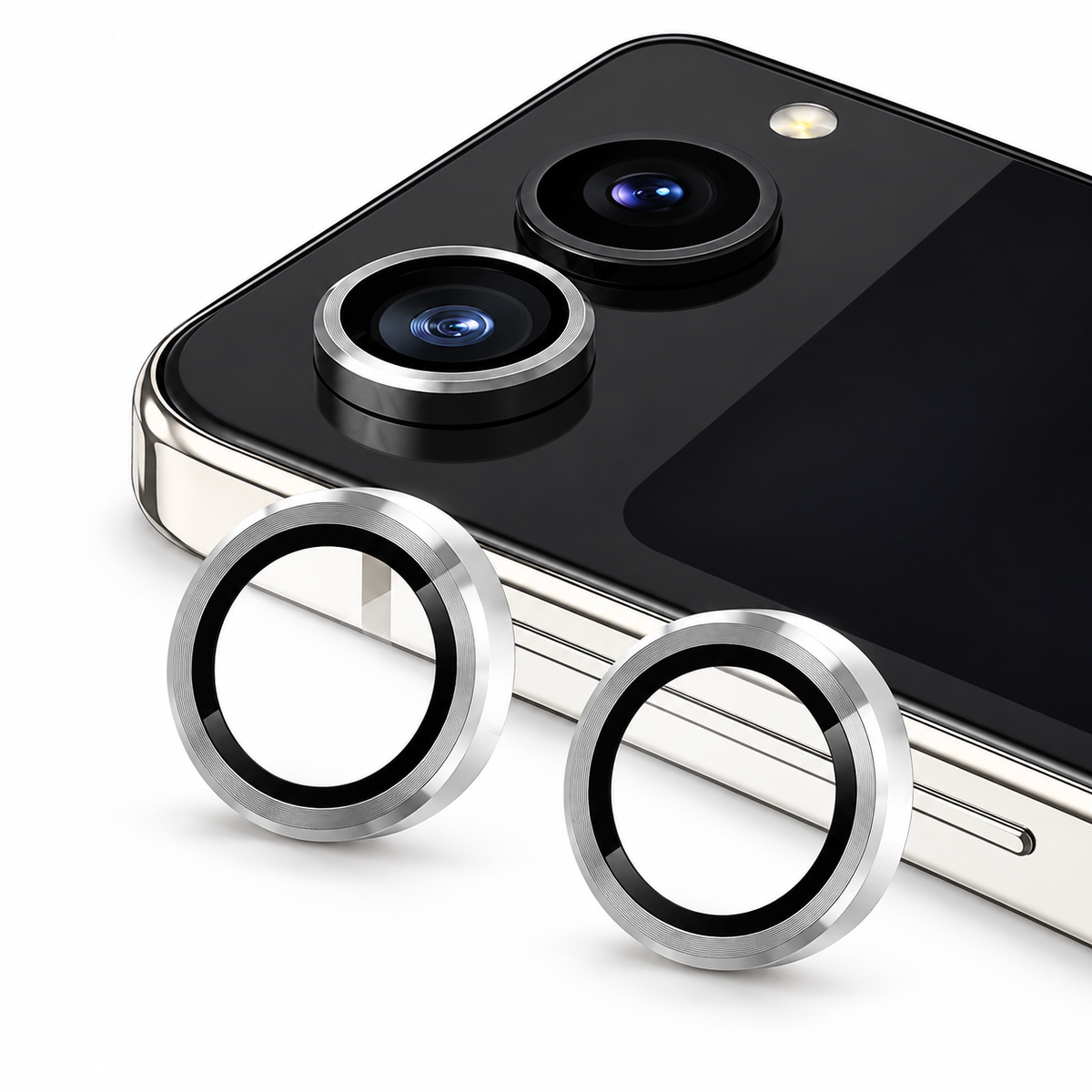 Metallic Camera Ring Protector for Samsung Galaxy Z Flip 8 - Silver
