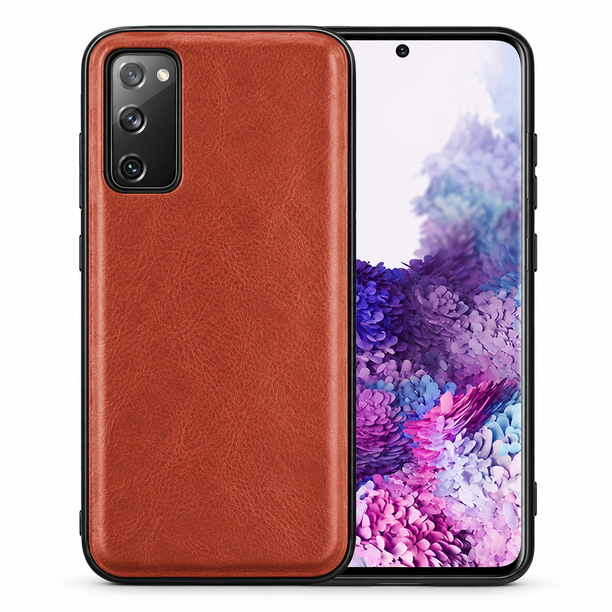 Pleather Case for Samsung Galaxy S20 Plus - Brown