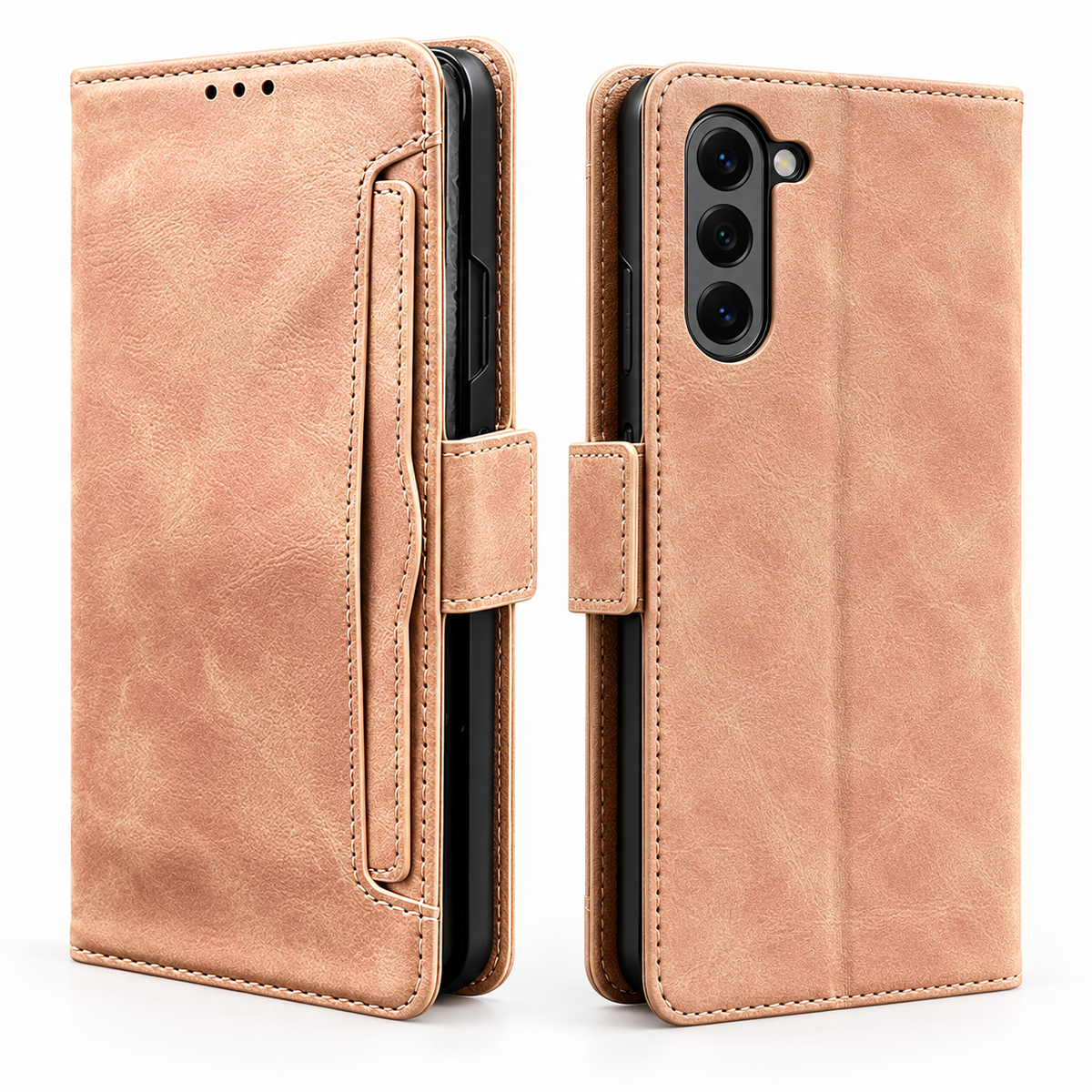 Photo ID Wallet for Samsung Galaxy Z Fold 5 - Rose Gold