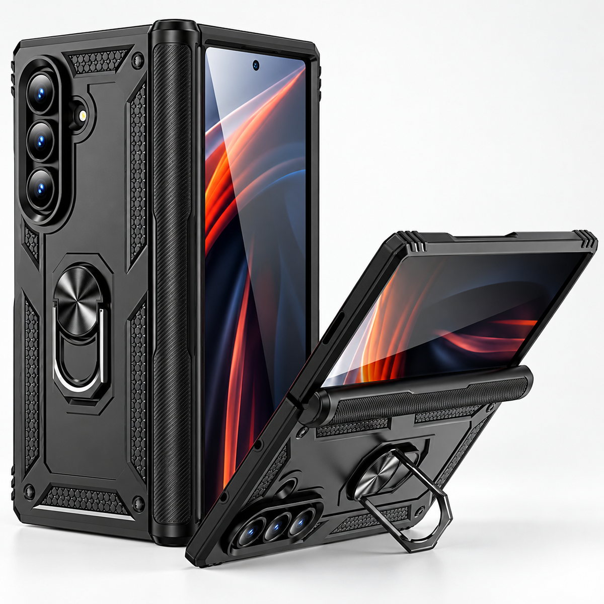 Anti-Drop Hybrid Case for Samsung Galaxy Z Fold 8 Ultra - Black