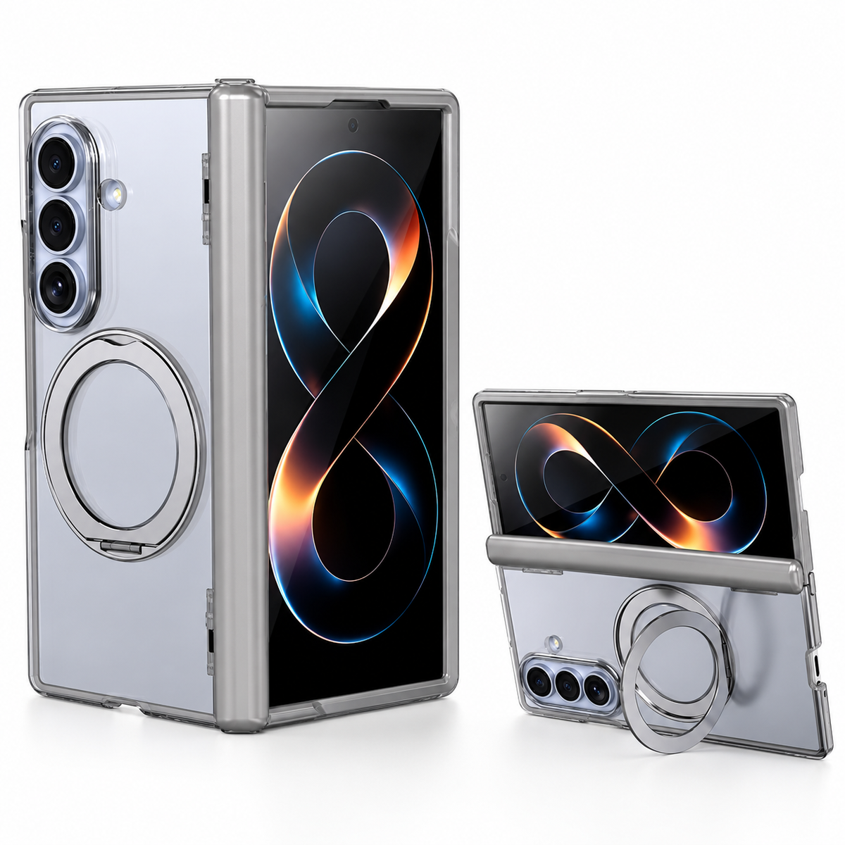 Ring Loop MagSafe Case for Samsung Galaxy Z Fold 8 Ultra - Grey
