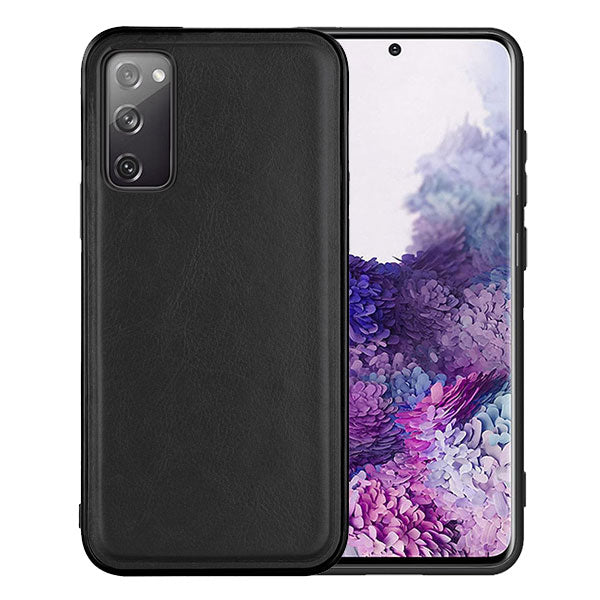 Pleather Phone Case – Black Slim Shockproof Protective Cover