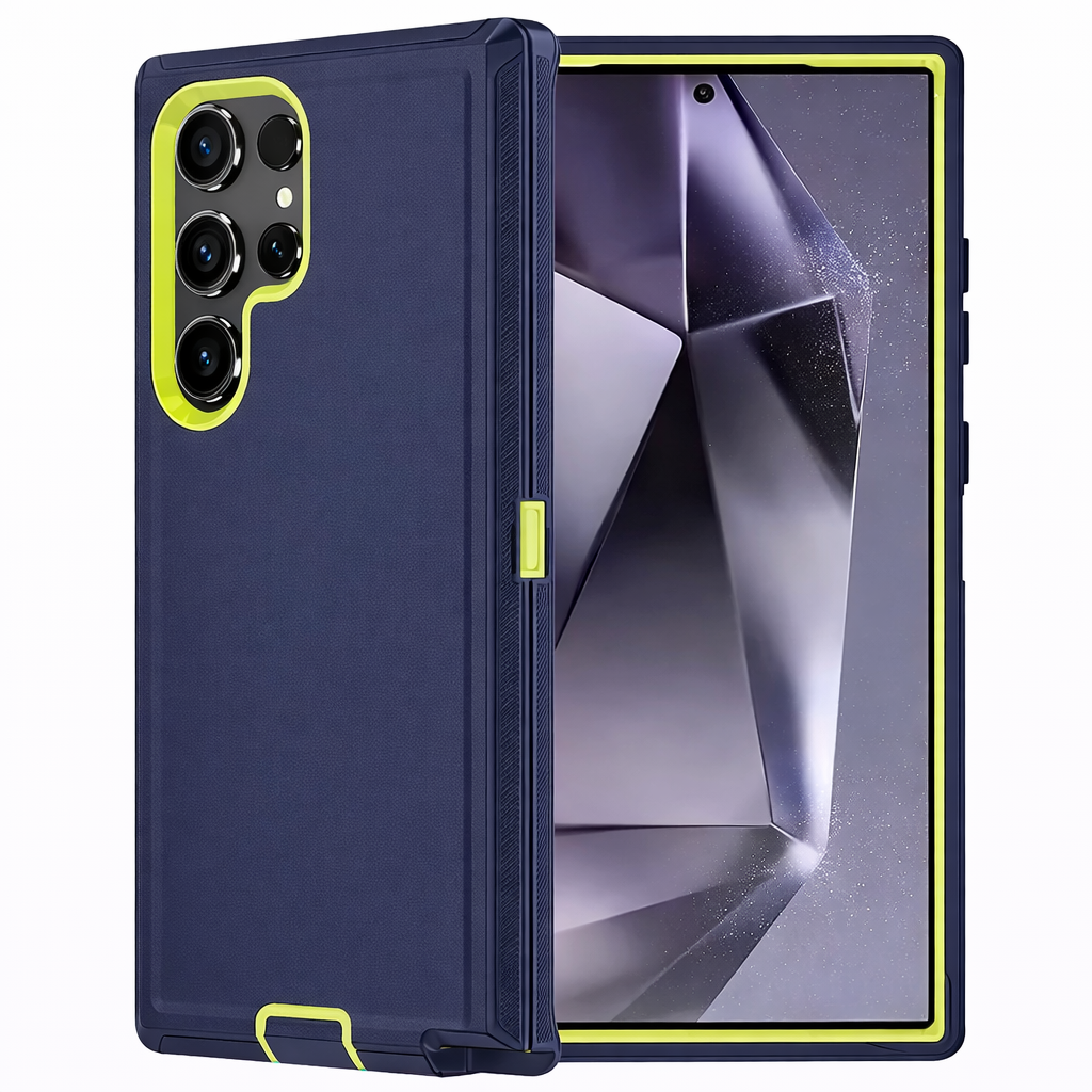Heavy Duty Protective Phone Case – Triple Layer Full Coverage Shockproof Rugged Lime Cover