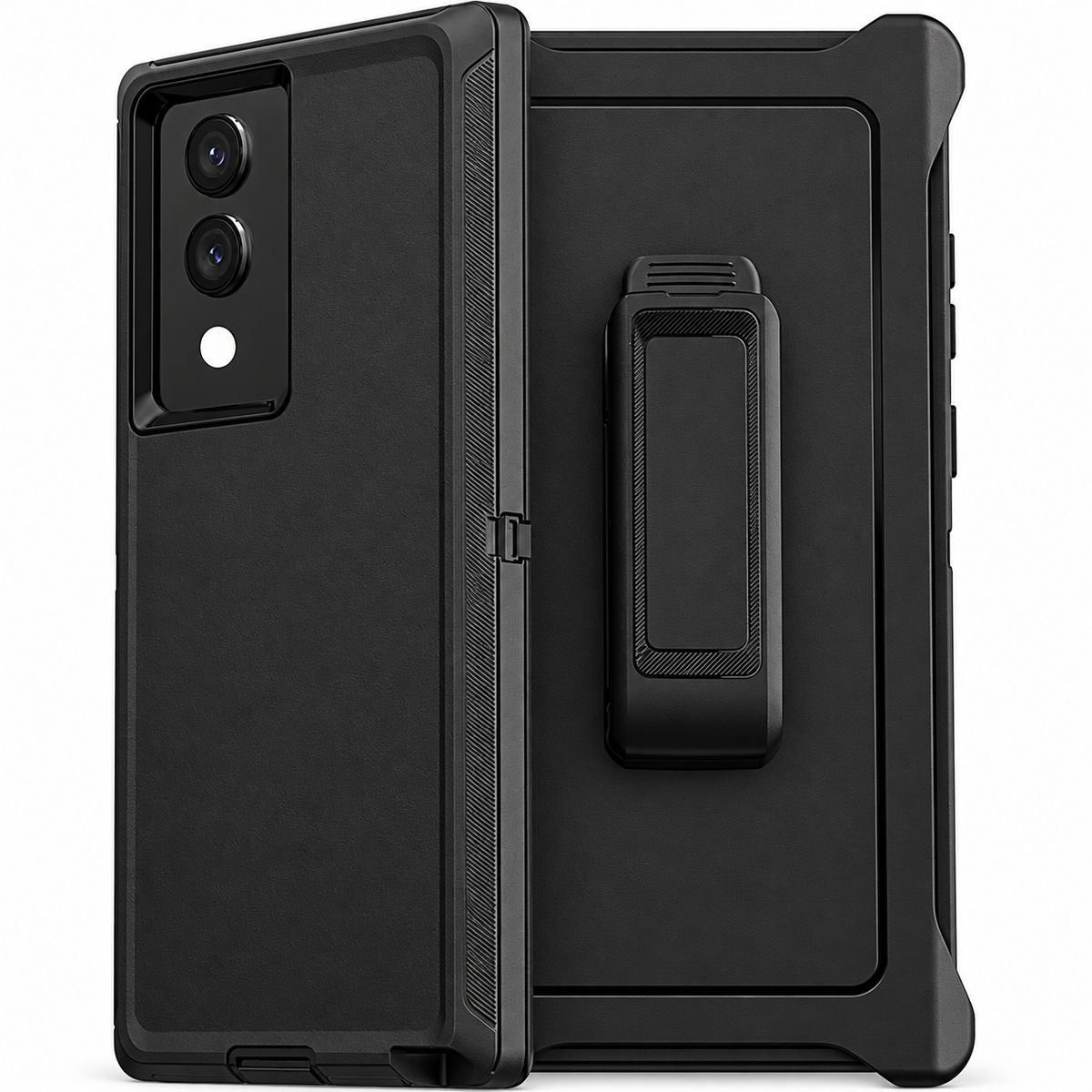 Triple Protection W/ Clip for Samsung Galaxy S25 Edge - Black