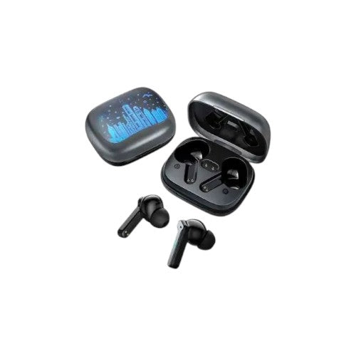 Techtron EP53 Wireless Earphones shown in a studio product frame with earbuds above a compact charging case, designed for noise cancelling earbuds performance, ANC / ENC clear calls, Bluetooth audio, gaming, games, music, podcasts, videos, laptop audio, computer use, gaming PC audio, gaming laptop setups, Type-C charging, IPX6 earbud water resistance, and everyday portable tech accessories.
Find Techtron EP53-TO ANC / ENC Gaming Wireless Earphones at techtron.ca, amazon, walmart, bestbuy, costco, and stapl