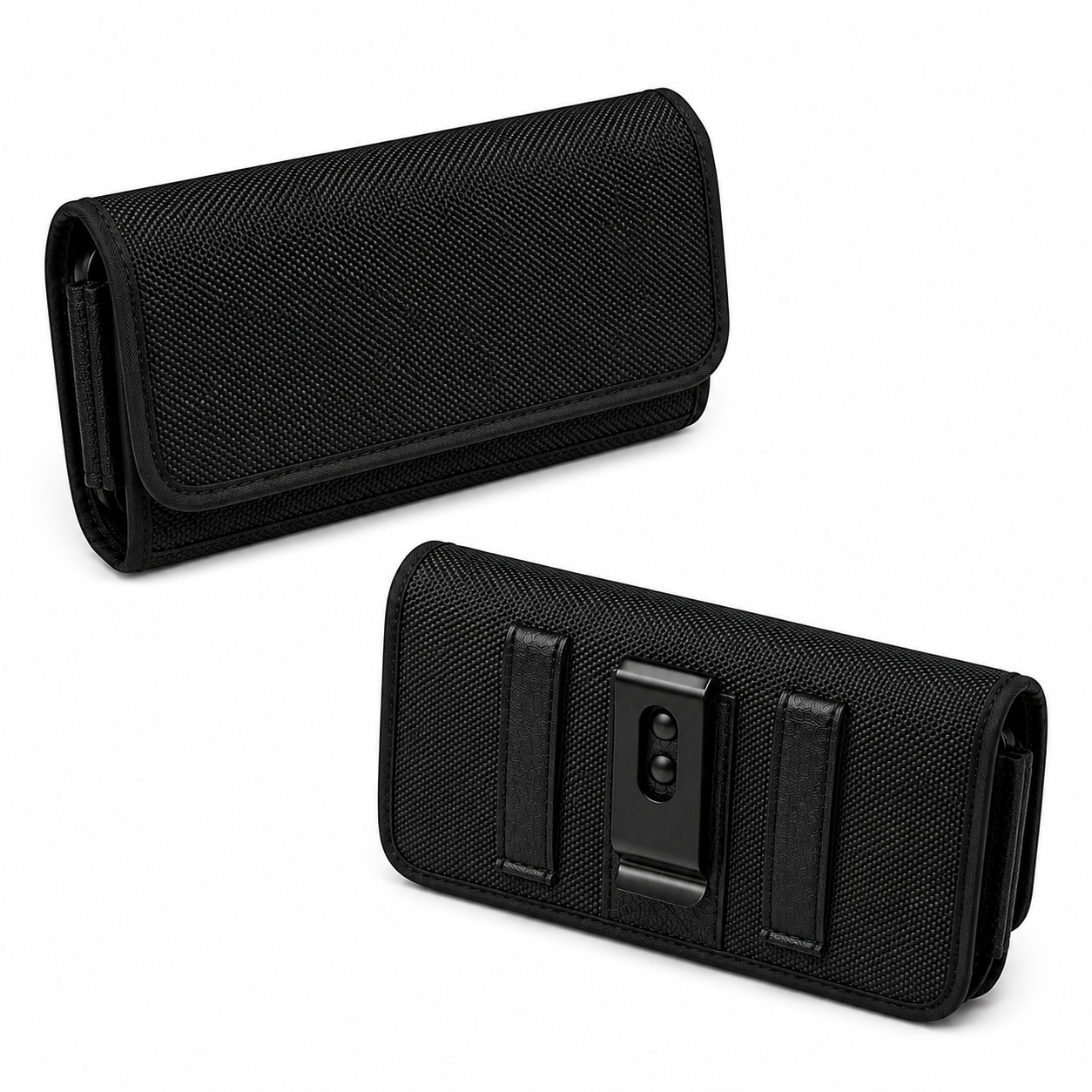 Premium Black Phone Belt Pouch for Apple iPhone 17 Pro Max with Metal Clip & Card Slot