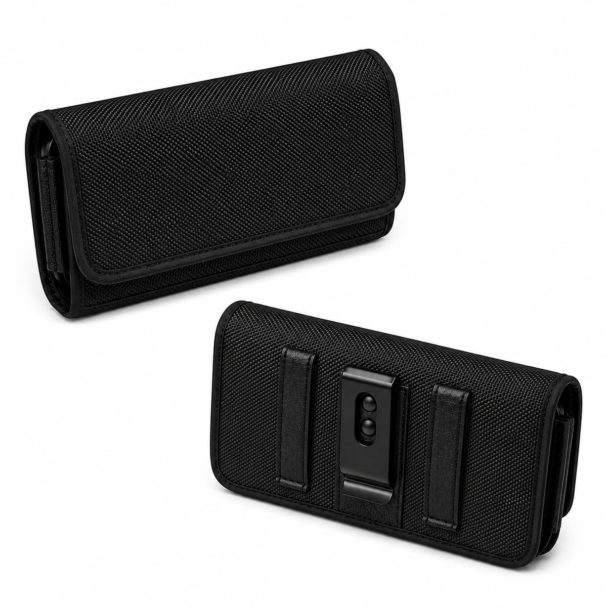 Premium Black Phone Belt Pouch for Apple iPhone 18 Pro Max with Metal Clip & Card Slot