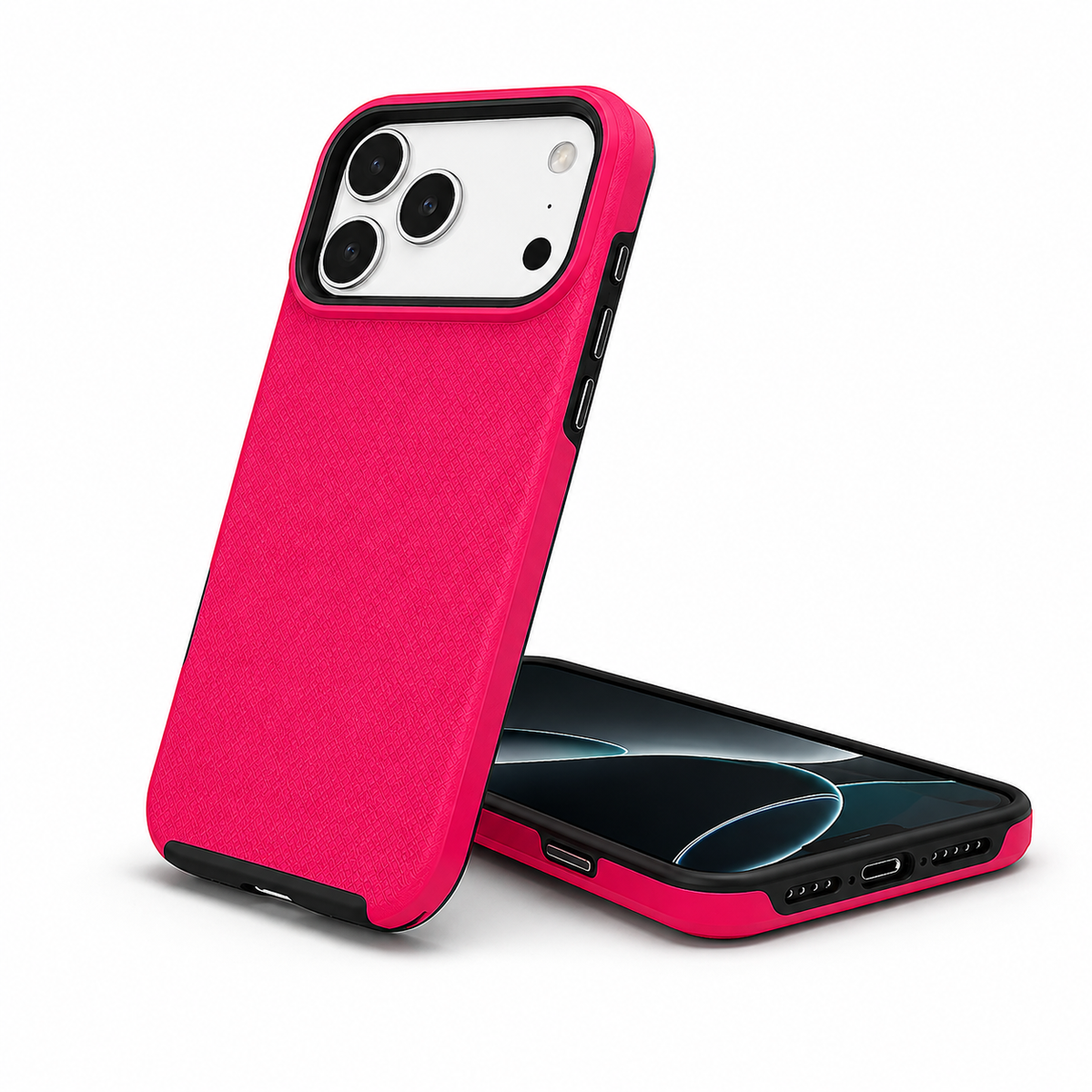 Premium Phone Case, Impact Resistant Case, Hot Pink Smartphone Case, Drop Protection Cover