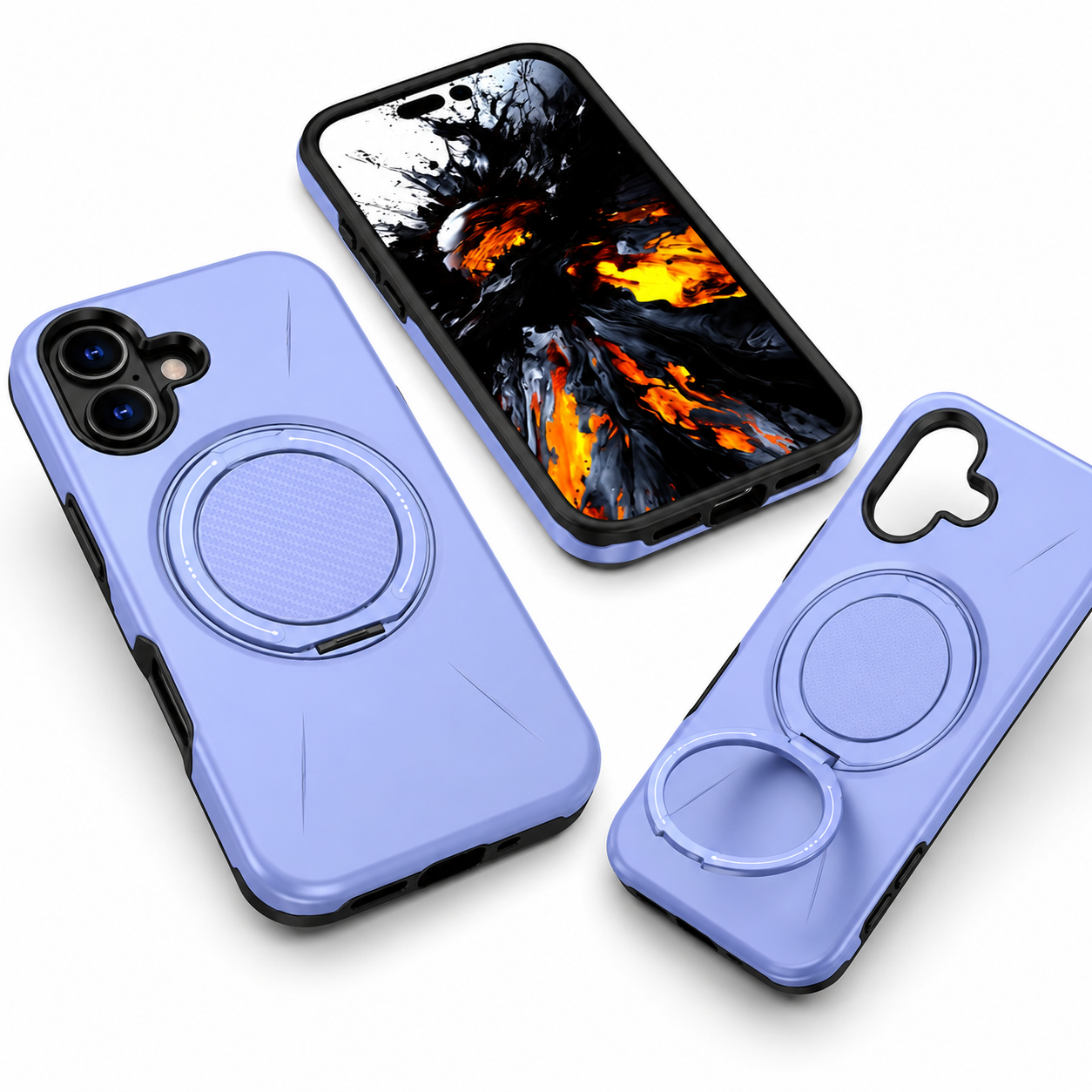 Premium Forge Ring Case for iPhone 17, protective cell phone cover, kickstand mobile case, durable smartphone case
