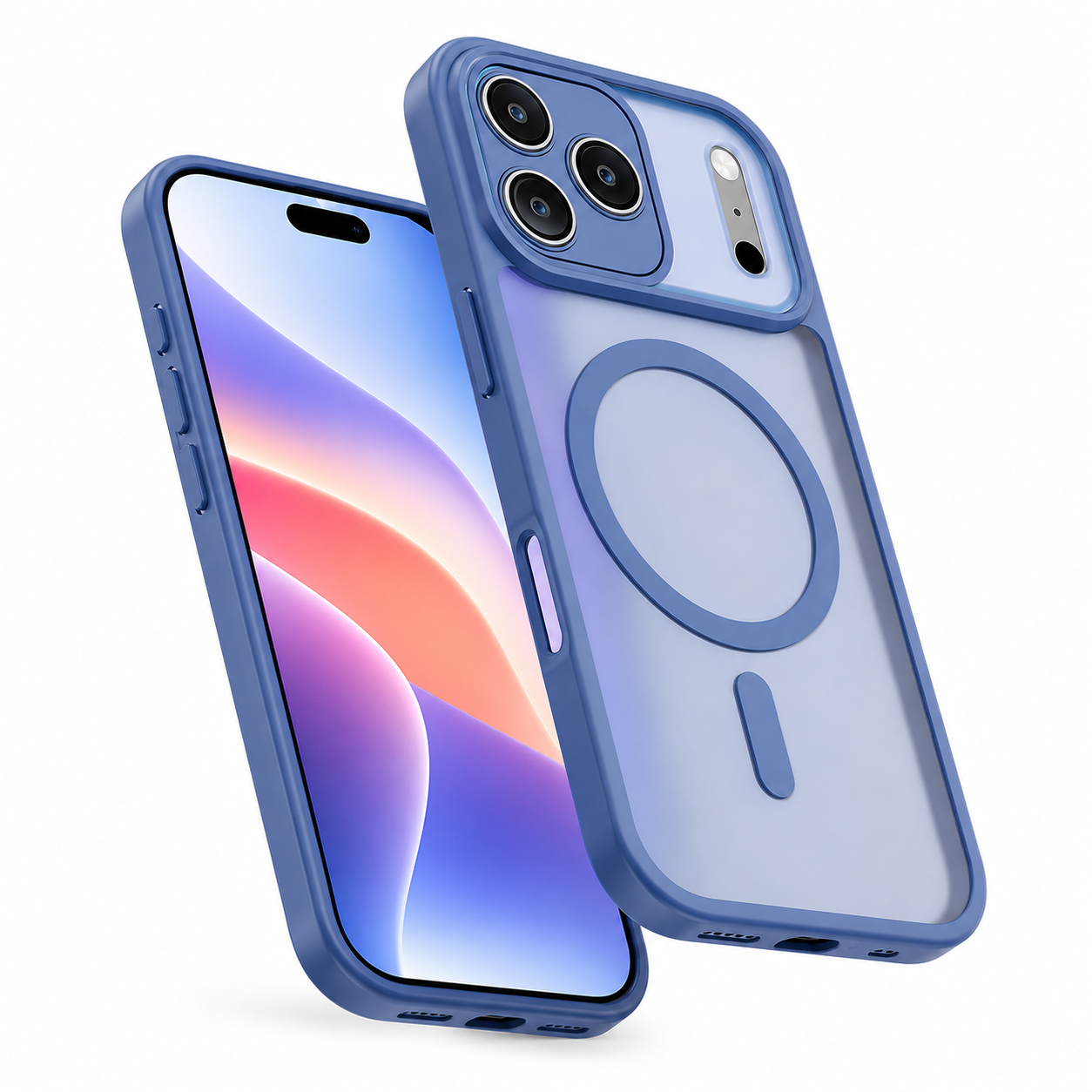 Rubberized Matte iPhone Case, Wireless Charging Compatible Case, Protective Smartphone Case.