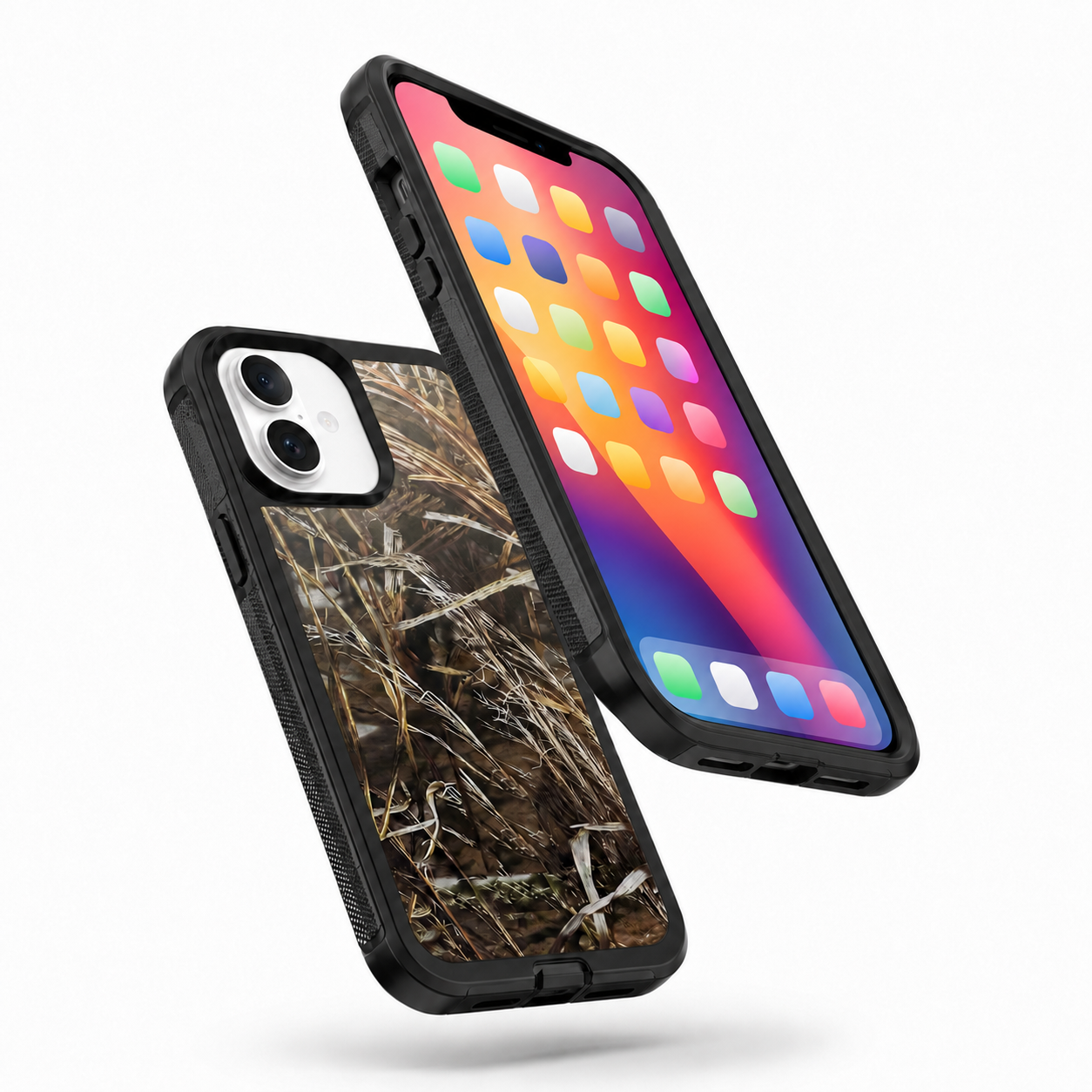 Slim impact-resistant black protective phone cover for iPhone 17