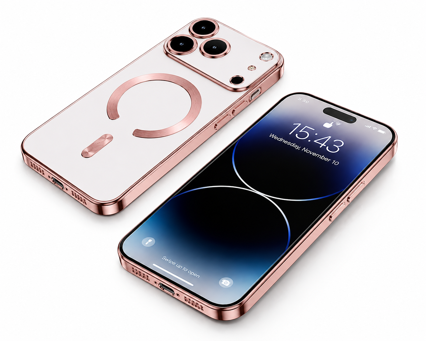 Protective Rose Gold Electro Matt Mobile Phone Case for iPhone 17 Pro