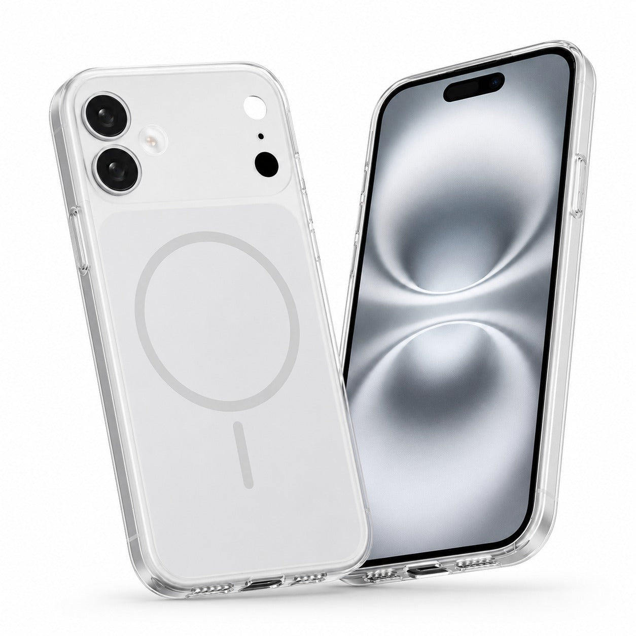 Premium Transparent White Phone Case, Military Grade Protective Cover, Anti Scratch iPhone 16 Case