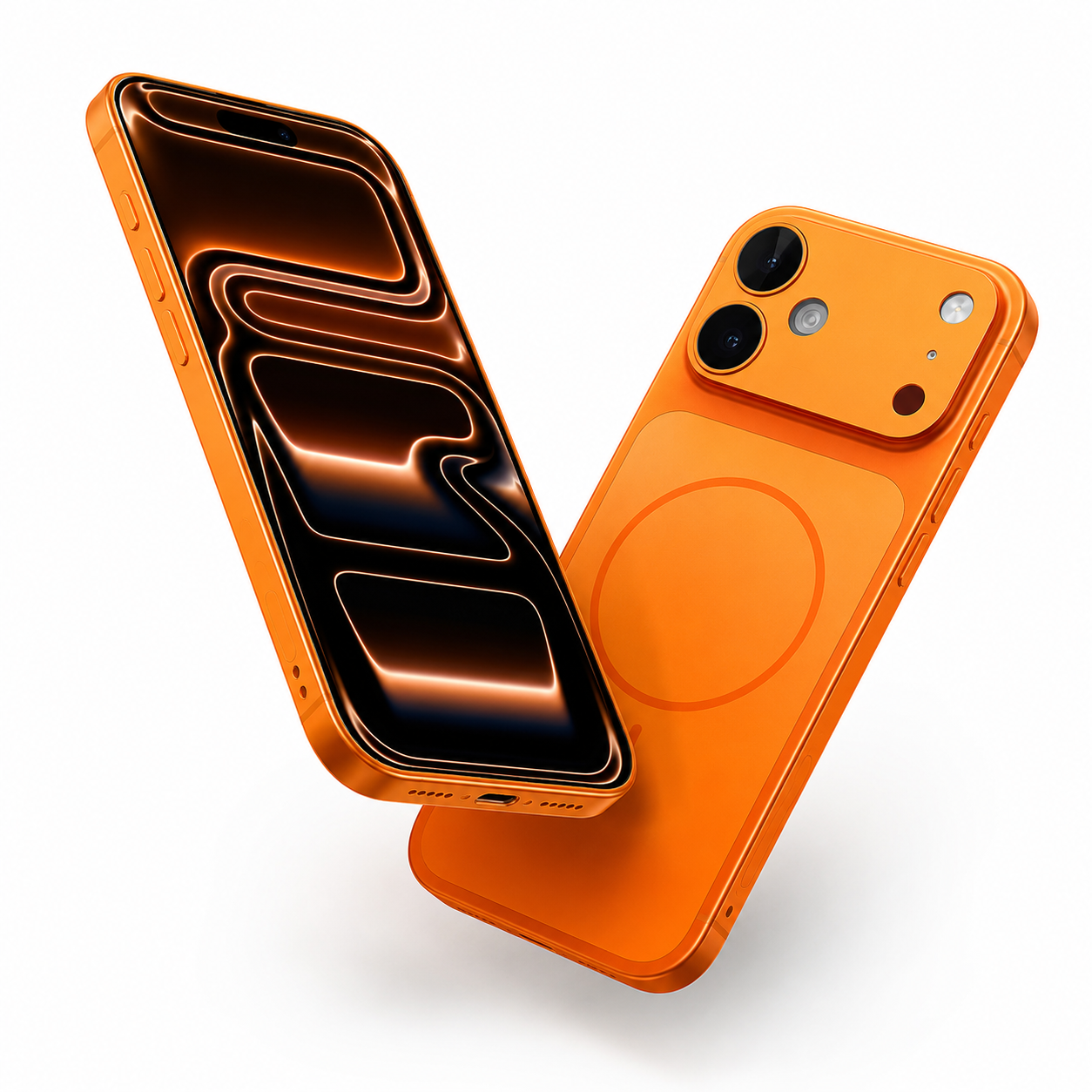 MagSafe AG Glass Case for Apple iPhone 16 - Orange