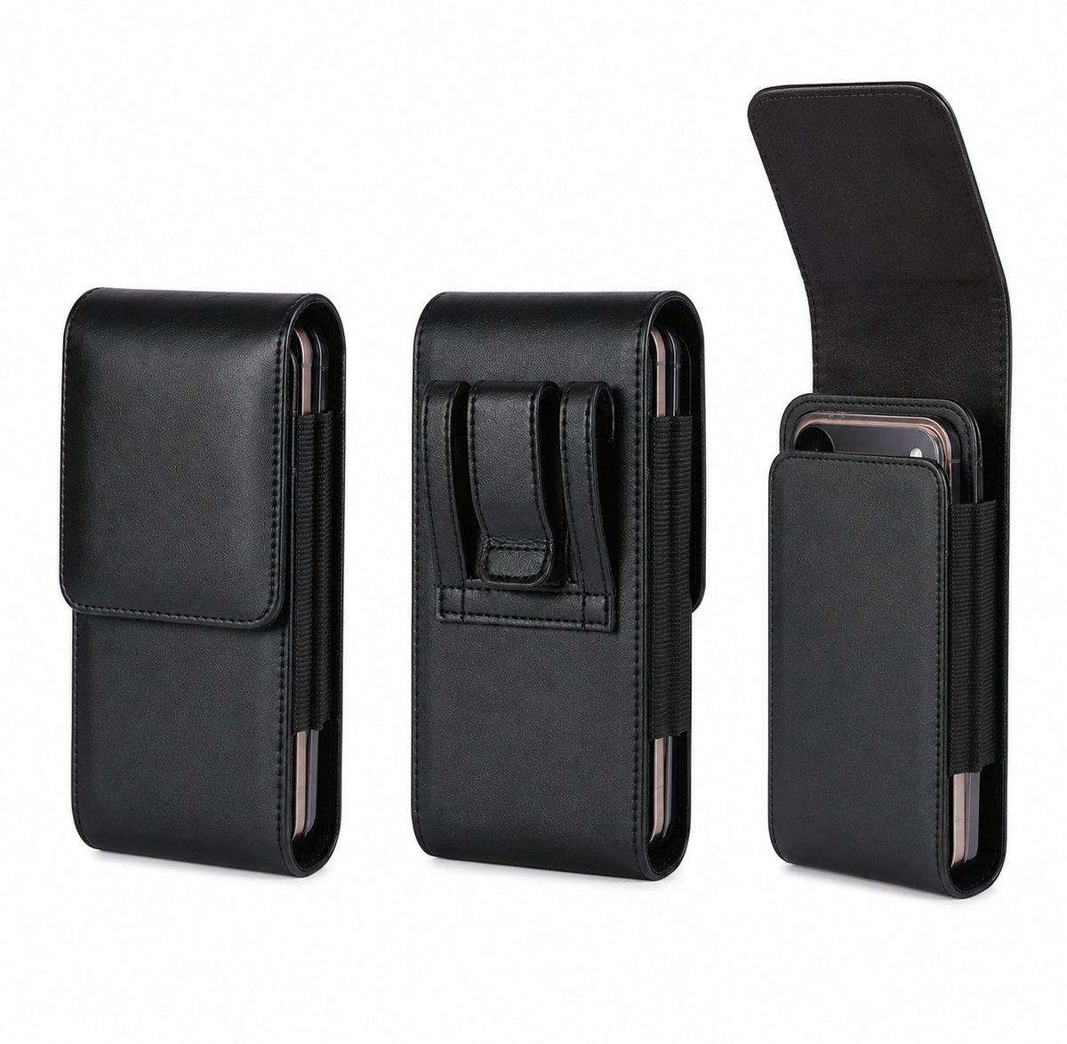 Premium Cell Phone Belt Holder Leather Phone Pouch for Apple iPhone 18 Pro Max