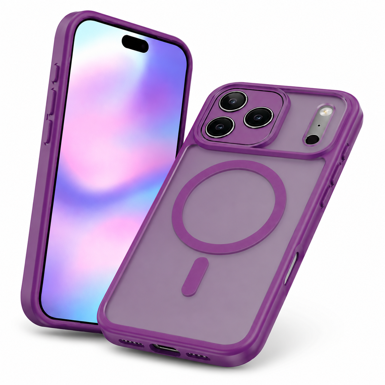 Slim Deep Purple iPhone 17 Pro Max Case, Military Grade Phone Case, Impact Resistant Mobile Cover.