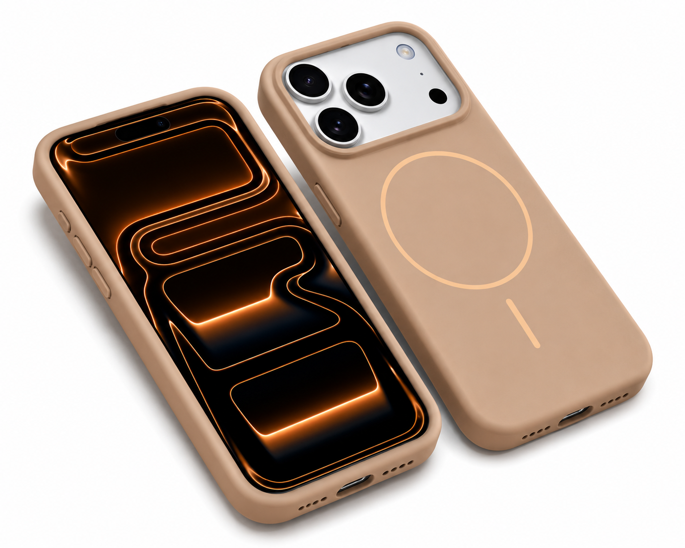 Luxury Desert Gold iPhone 17 Pro Max Case, Impact Resistant MagSafe Smartphone Case
