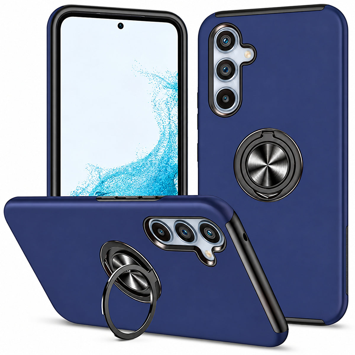 Swirl Invisible Ring Case Samsung Galaxy S26 Plus - Navy