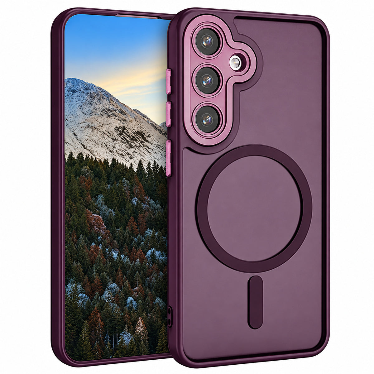 Matt Rubberized Magsafe Case for Samsung Galaxy S26 - Deep Purple