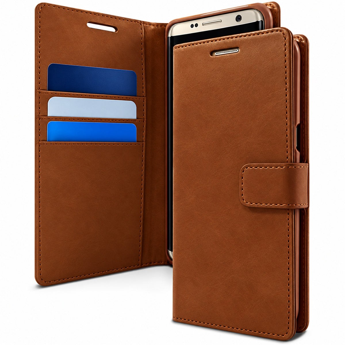 BlueMoon Diary (Goospery) for Samsung Galaxy S25 Plus - Brown