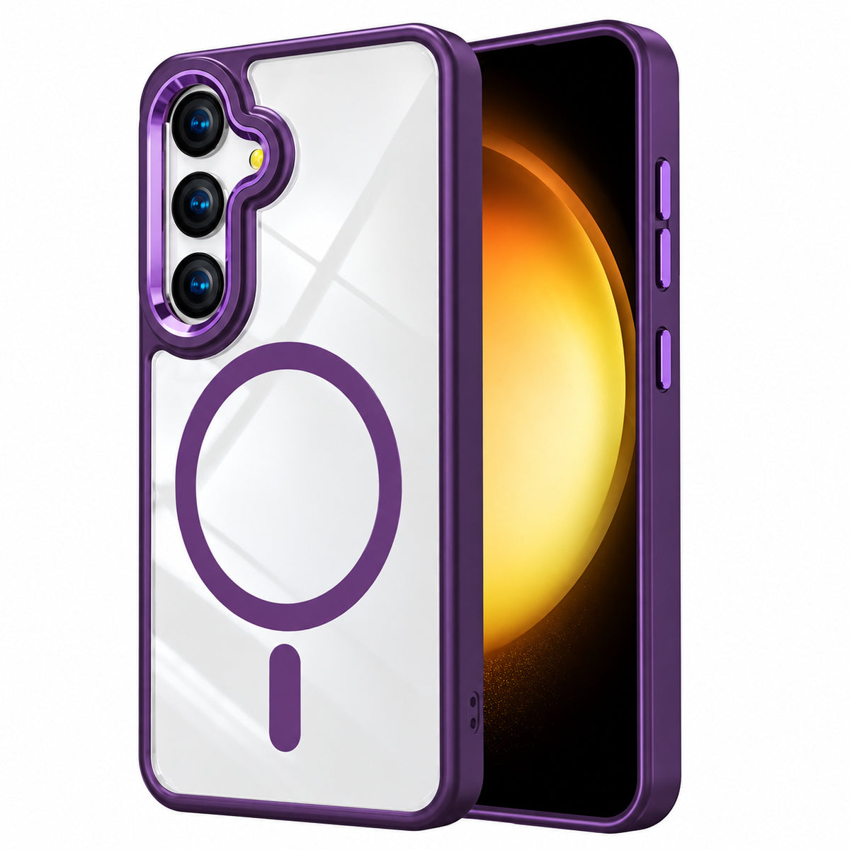 Magsafe Matt Ultra Hybd Case for Samsung Galaxy S25 FE - Deep Purple