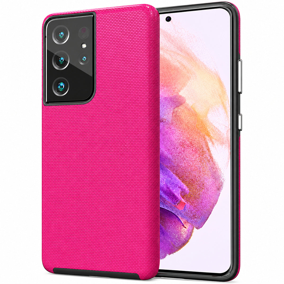 Dotted Comm Case for Samsung Galaxy S21 Ultra - Hot Pink