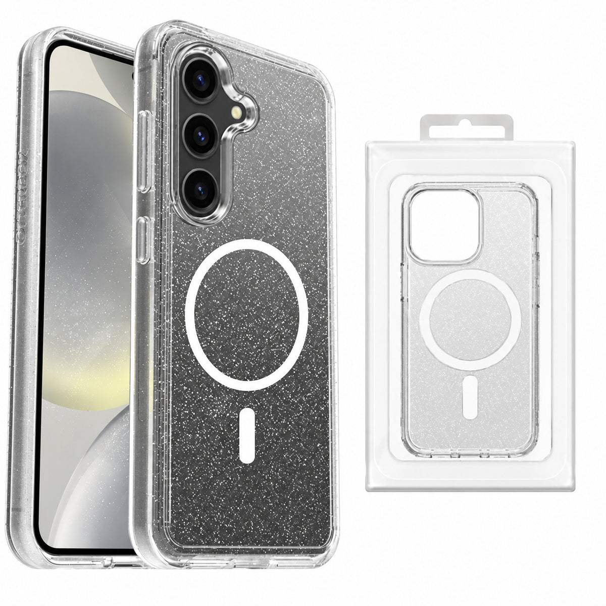 Premium Magsafe Symm Case for Samsung Galaxy S23 - Clear Sparkly