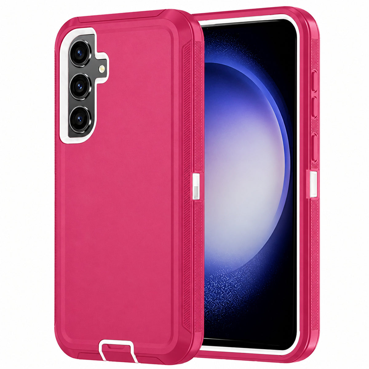 Triple Protection Case for Samsung Galaxy S25 Plus - Hot Pink