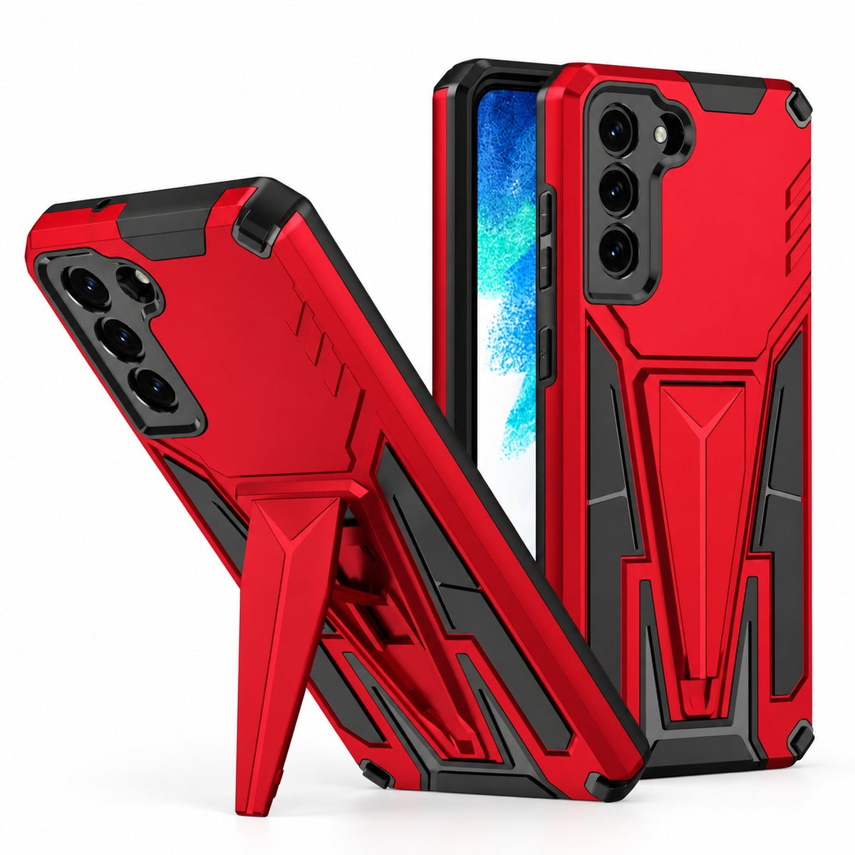 Fusion Kickstand Case for Samsung Galaxy S22 Plus - Red