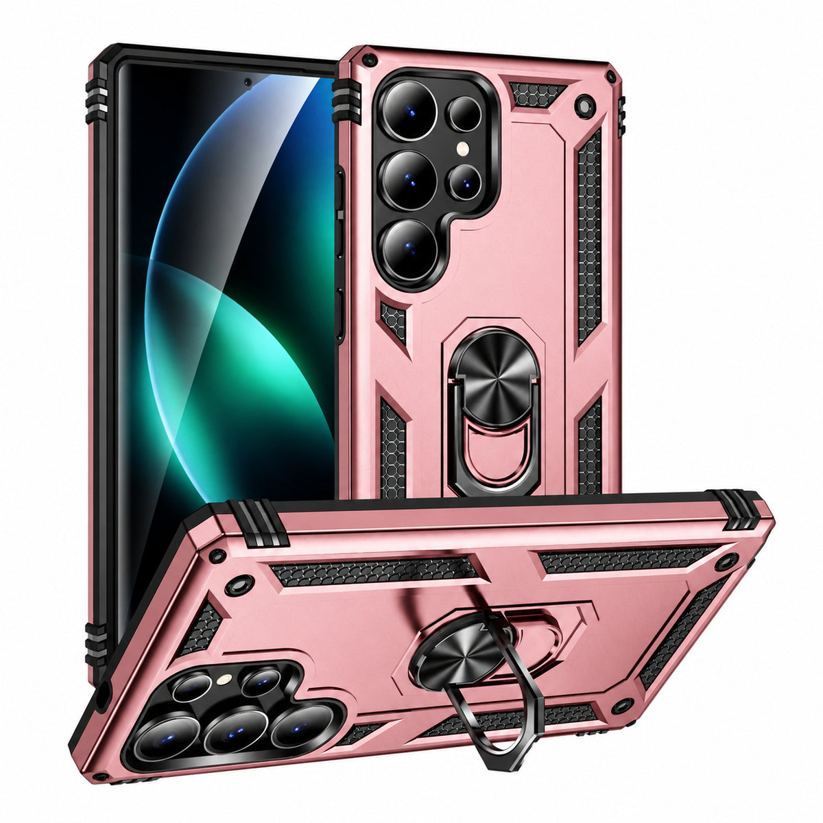 Anti-Drop Hybrid Case for Samsung Galaxy S26 Ultra - Rose Gold