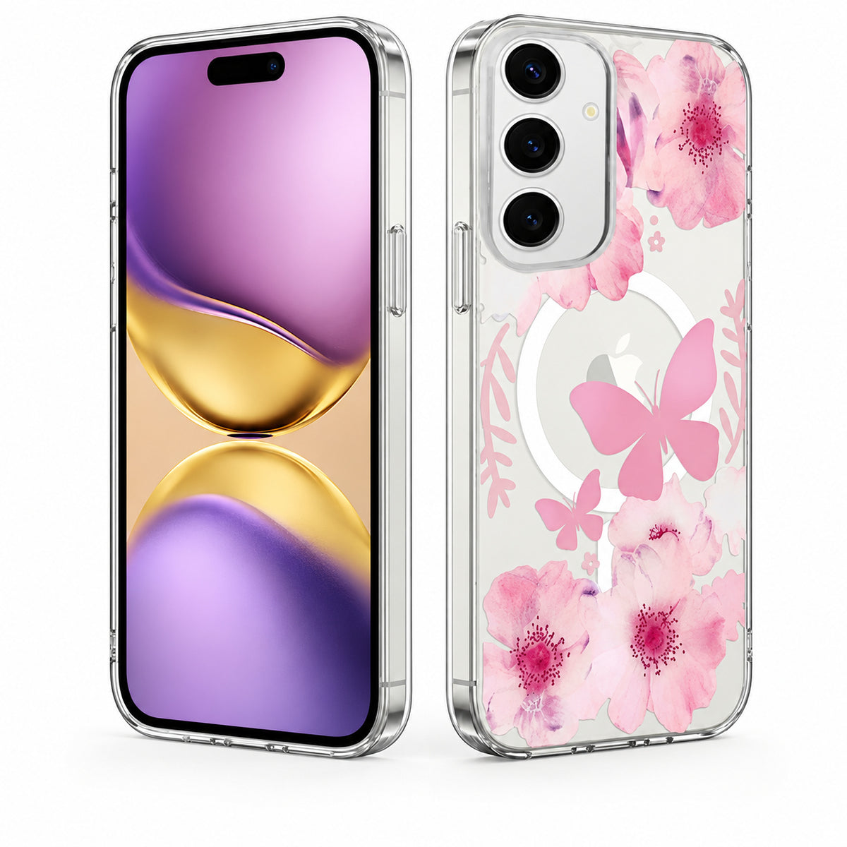 MagSafe Floral Phone Case for Samsung Galaxy S26 FE - Light Pink