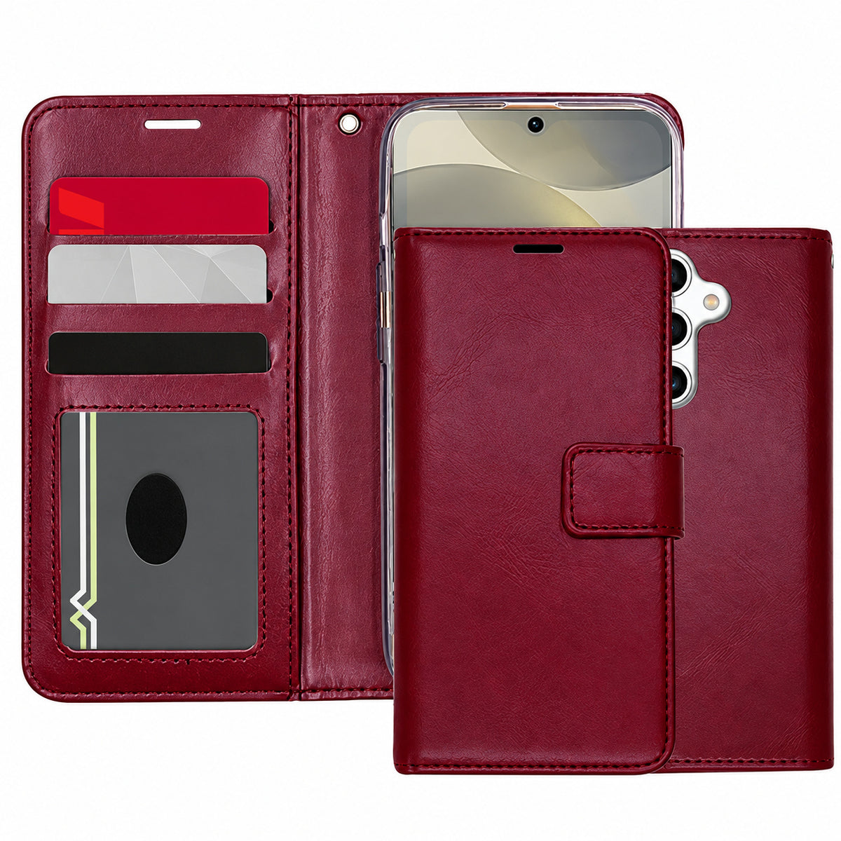 Photo ID Wallet Samsung Galaxy S26 Plus - Wine