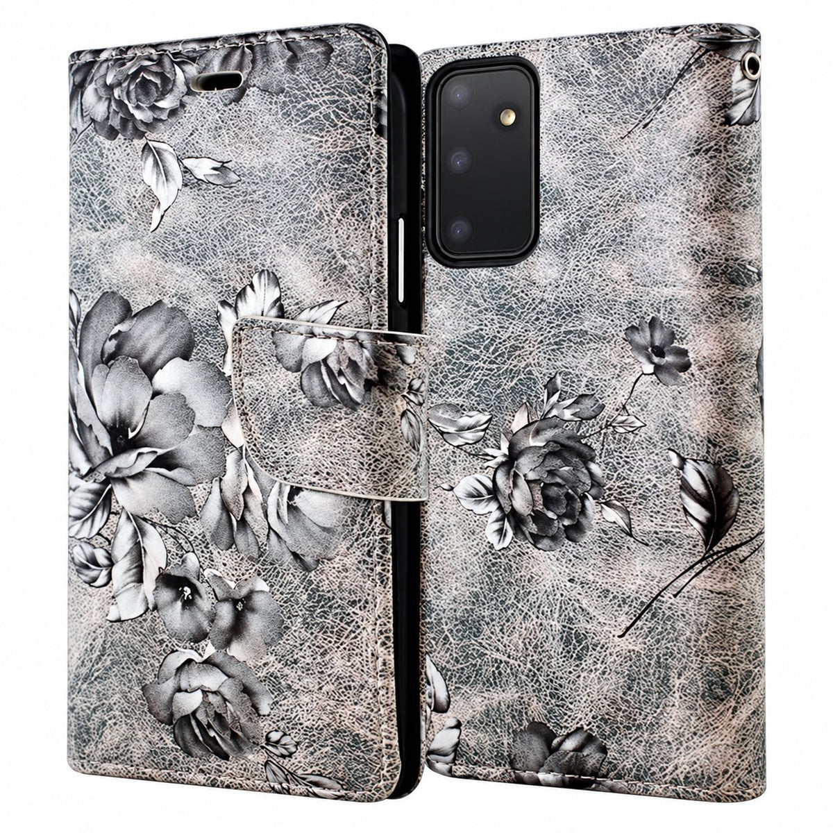 Floral Wallets for Samsung Galaxy A13 5G / A04S - Grey