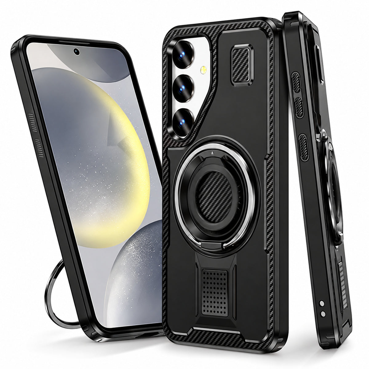 Ring Grip and Stand for Samsung Galaxy S24 - Black
