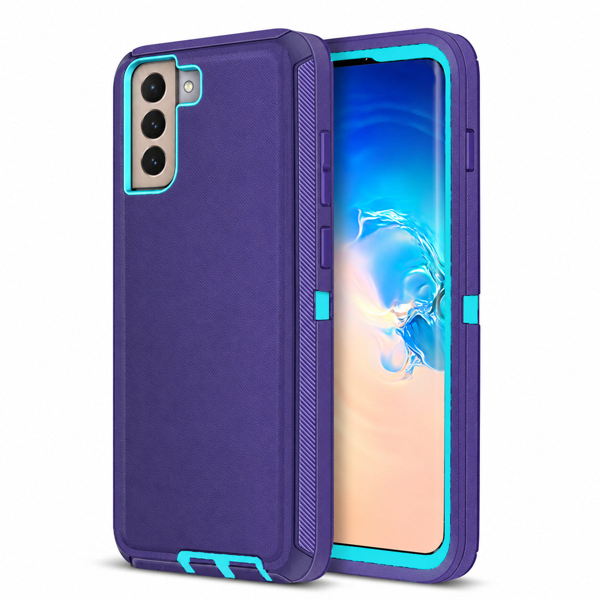 Triple Protection Case for Samsung Galaxy S21 Plus - Purple