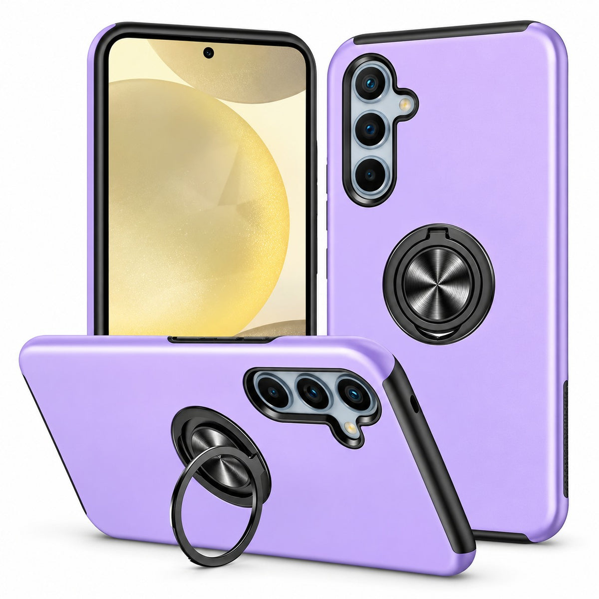 Swirl Invisible Ring Case for Samsung Galaxy S24 FE - Light Purple