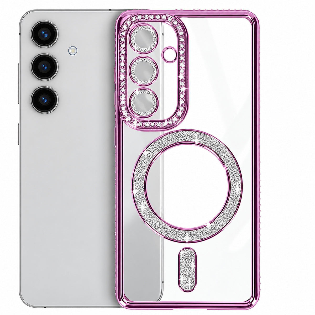 Glitter Electroplated Magsafe Case for Samsung Galaxy A57 - Purple