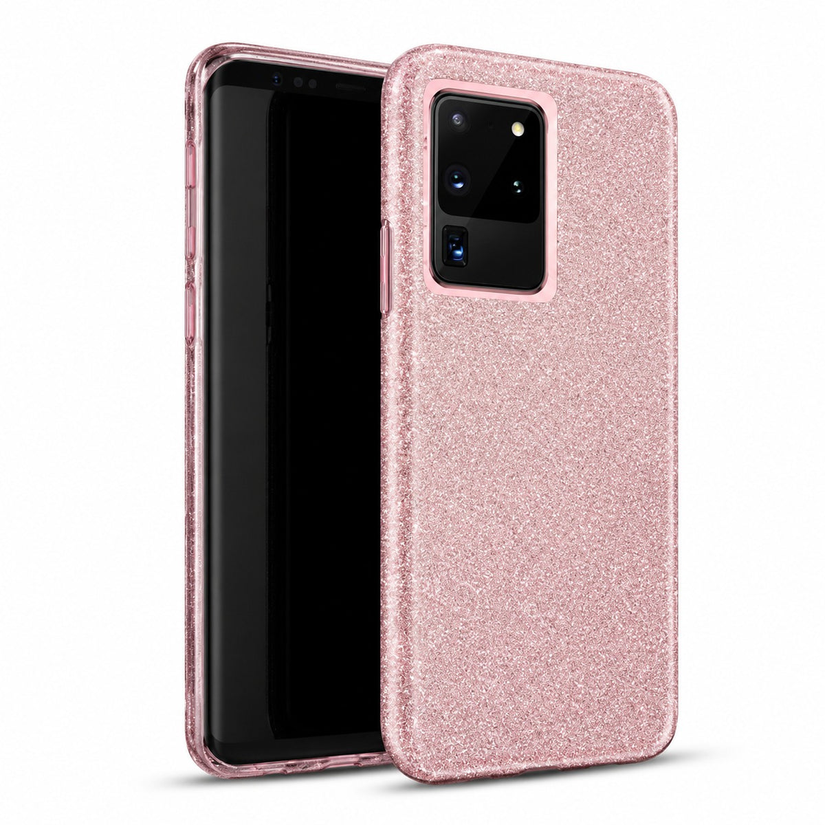 3-in-1 Glitter for Samsung Galaxy S20 Ultra - Rose Gold