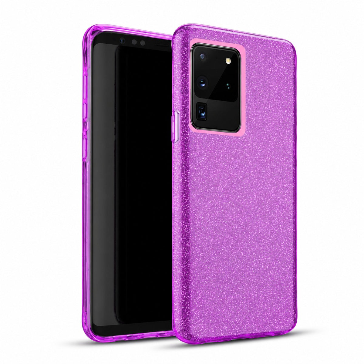 3-in-1 Glitter for Samsung Galaxy S20 Ultra - Purple