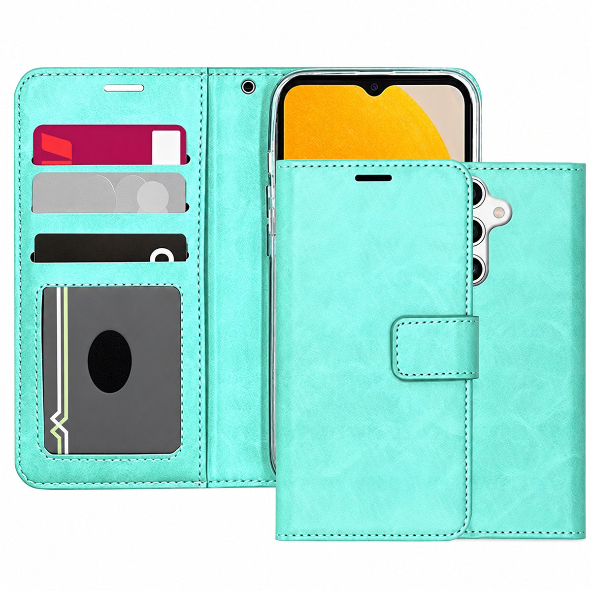 Photo ID Wallet for Samsung Galaxy A14 5G - Teal