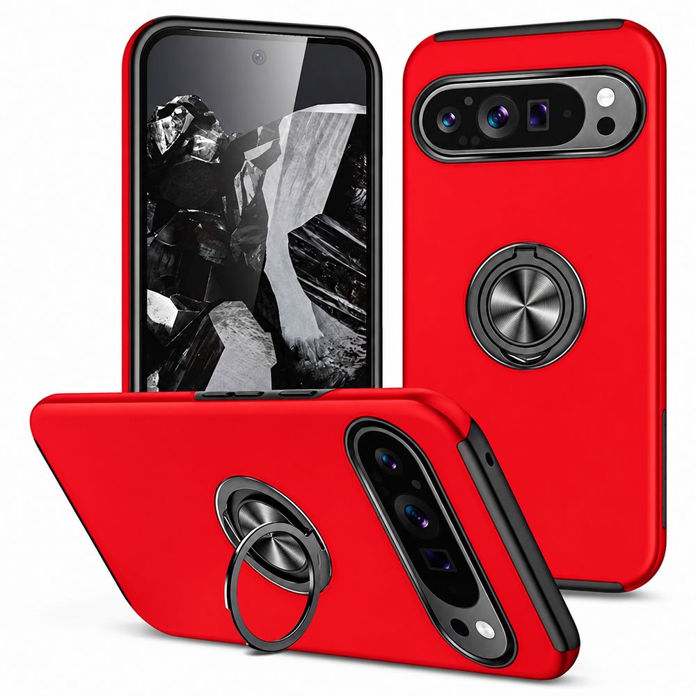 Swirl Invisible Ring Case for Google Pixel 11 Pro XL - Red