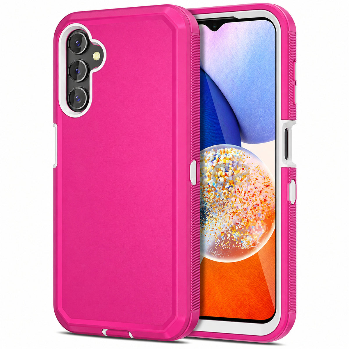 Triple Protection Case for Samsung Galaxy A54 5G - Hot Pink